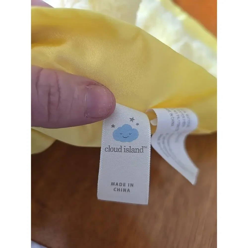 Cloud Island Yellow Chick Plush Satin Trim Lovey Stuffed Baby Security‎ Blanket